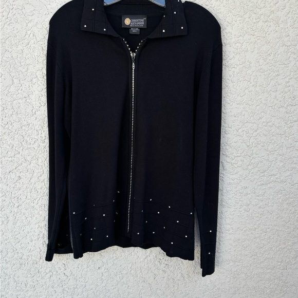 Christine Alexander Sweaters - Christine Alexander Black Sweater‎ with Silver Accents